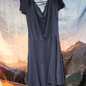 Elegant Navy Midi Dress